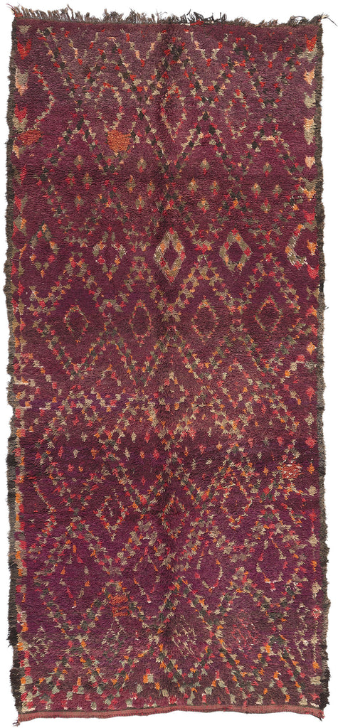 5 x 11 Vintage Purple Beni MGuild Moroccan Rug 20150