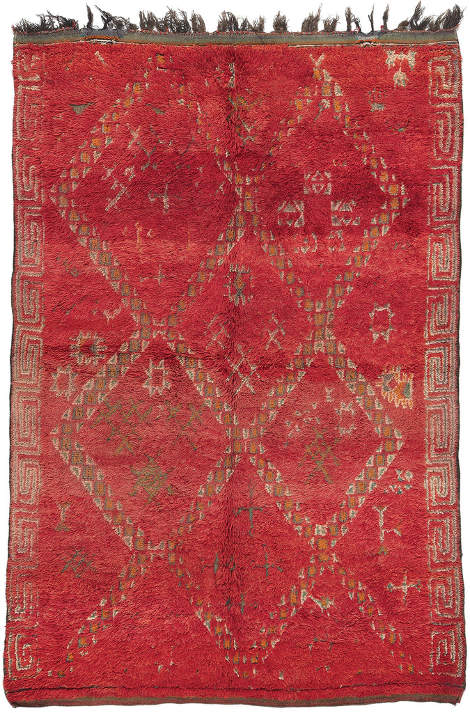 6 x 8 Vintage Red Beni MGuild Moroccan Rug 20153