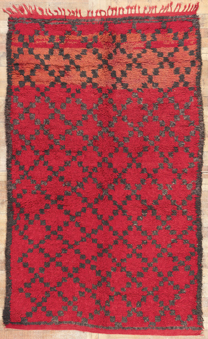 6 x 9 Vintage Red Beni MGuild Moroccan Rug 20975