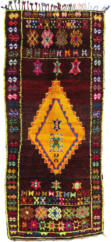 5 x 11 Colorful Vintage Beni MGuild Moroccan Rug 21804