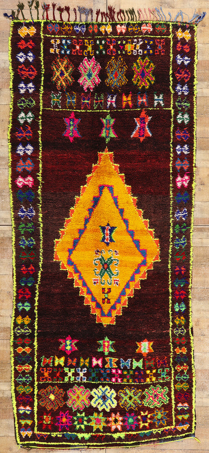 5 x 11 Colorful Vintage Beni MGuild Moroccan Rug 21804