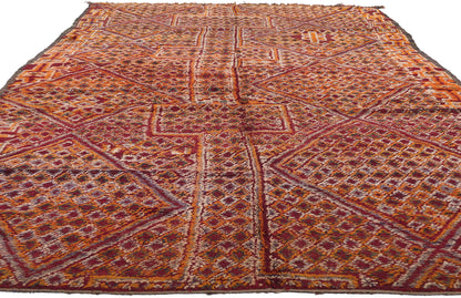 6 x 11 Vintage Orange Beni MGuild Moroccan Rug 21264