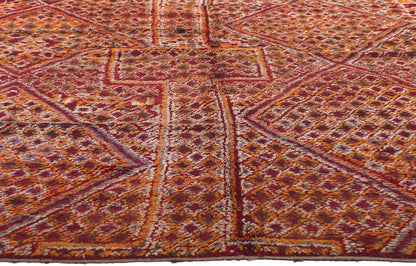 6 x 11 Vintage Orange Beni MGuild Moroccan Rug 21264