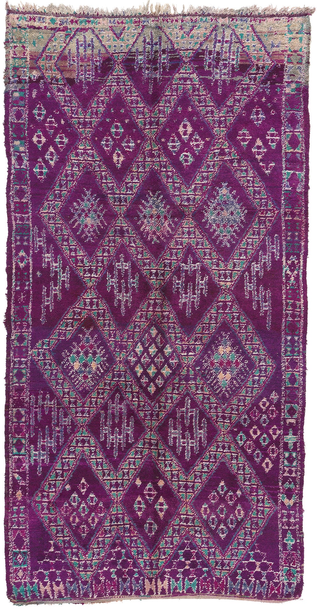 6 x 11 Vintage Purple Beni MGuild Moroccan Rug 20683