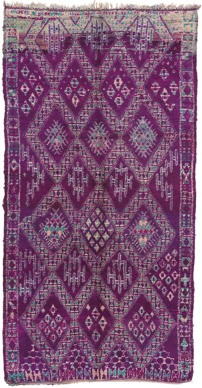 6 x 11 Vintage Purple Beni MGuild Moroccan Rug 20683