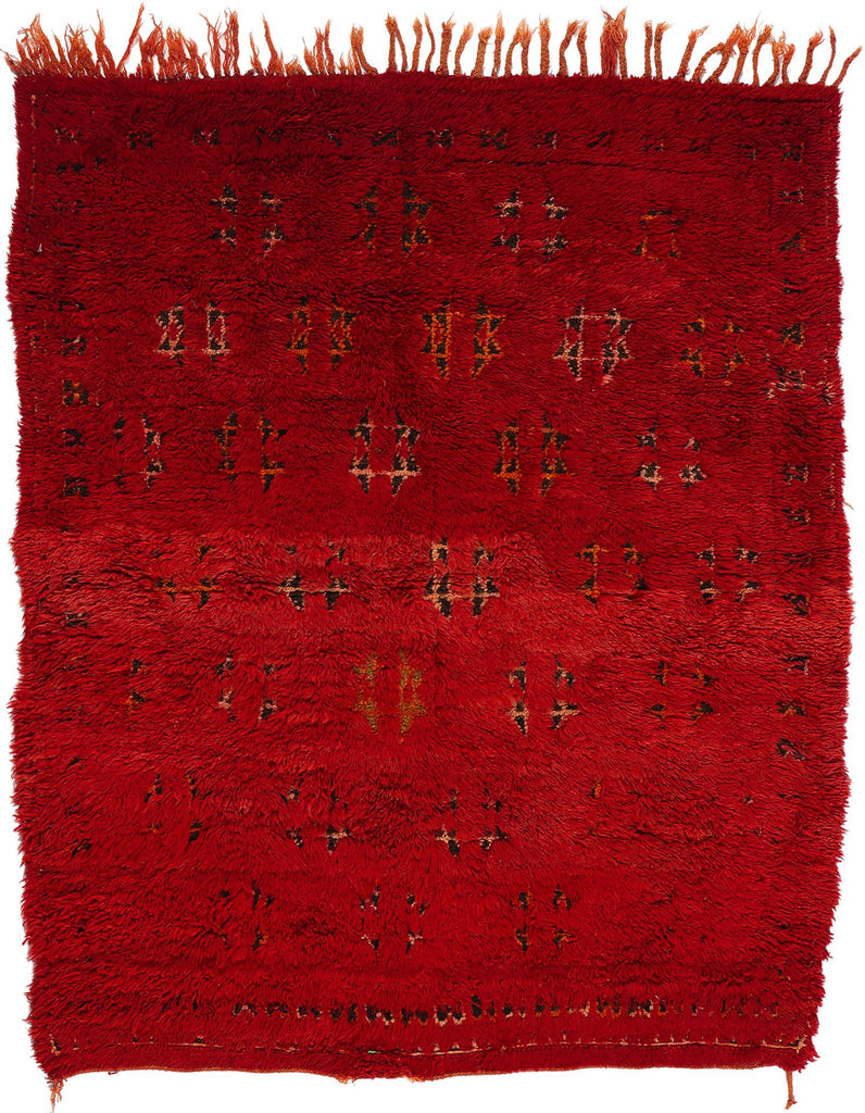 5 x 6 Vintage Red Beni MGuild Moroccan Rug 21796