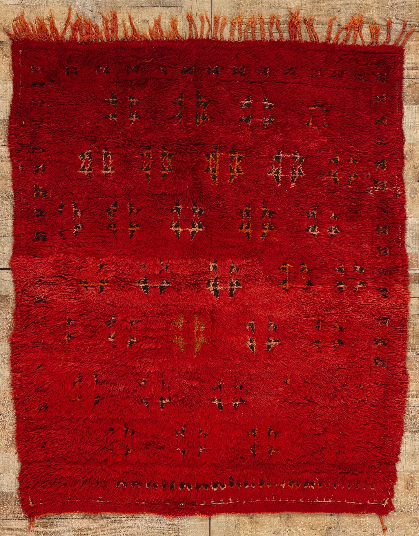 5 x 6 Vintage Red Beni MGuild Moroccan Rug 21796