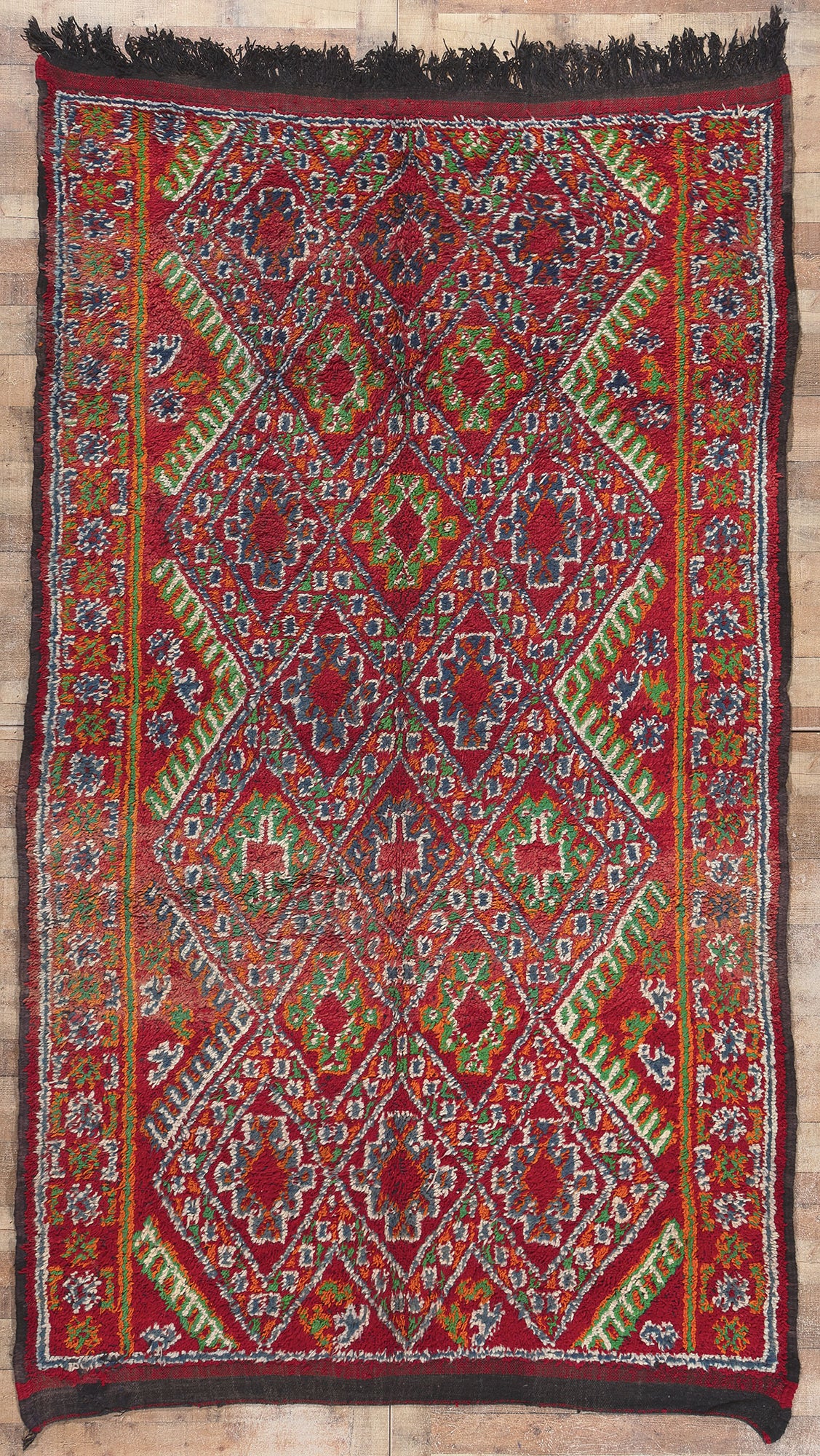 6 x 11 Vintage Red Beni MGuild Moroccan Rug 20940