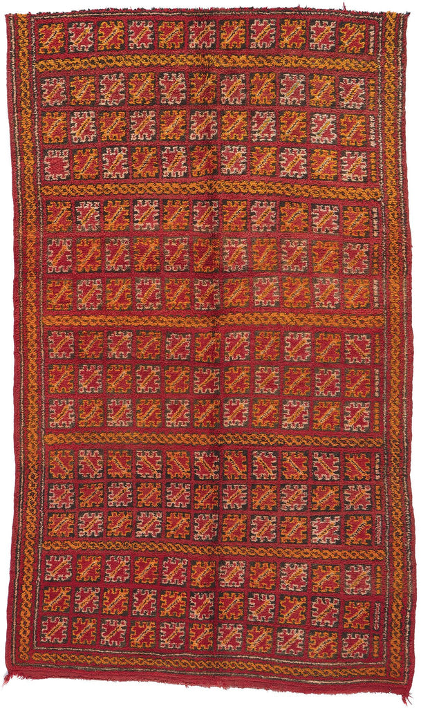5 x 8 Vintage Red Beni MGuild Moroccan Rug 21483