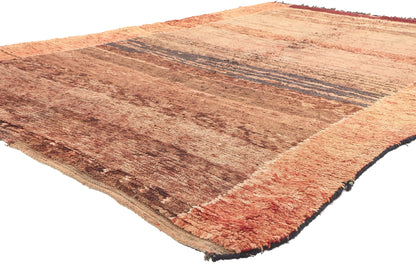 6 x 9 Vintage Brown Beni Mrirt Moroccan Rug 20999