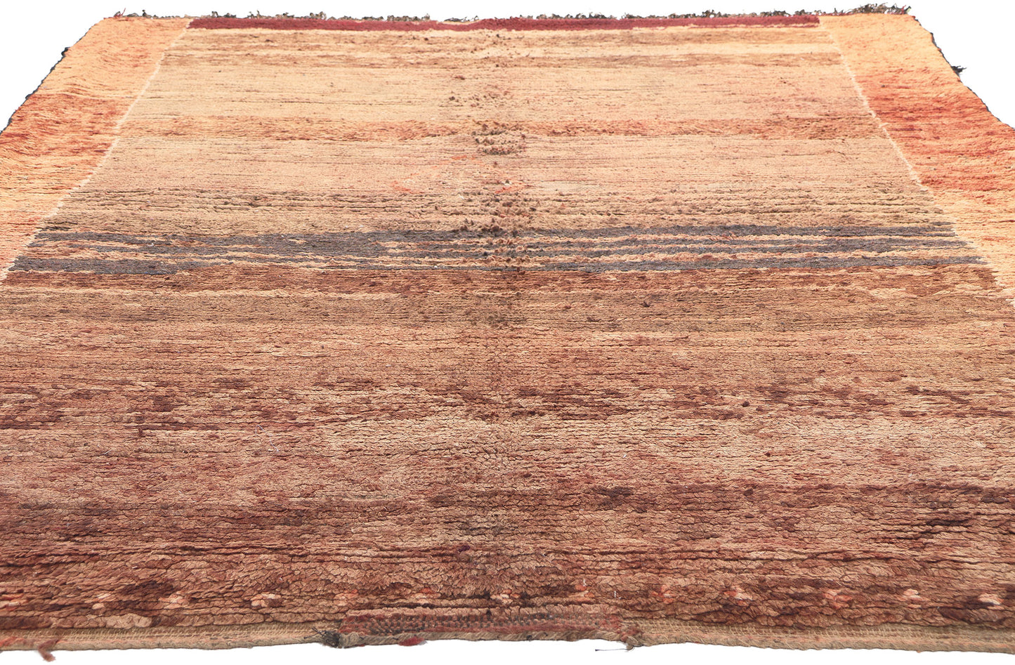 6 x 9 Vintage Brown Beni Mrirt Moroccan Rug 20999