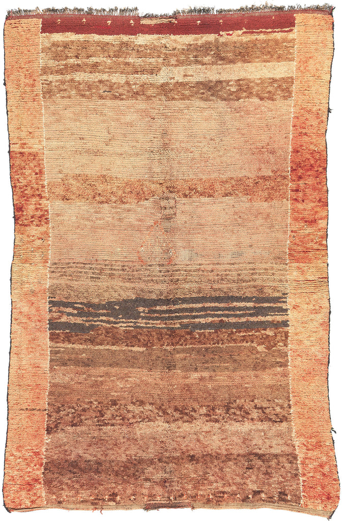 6 x 9 Vintage Brown Beni Mrirt Moroccan Rug 20999