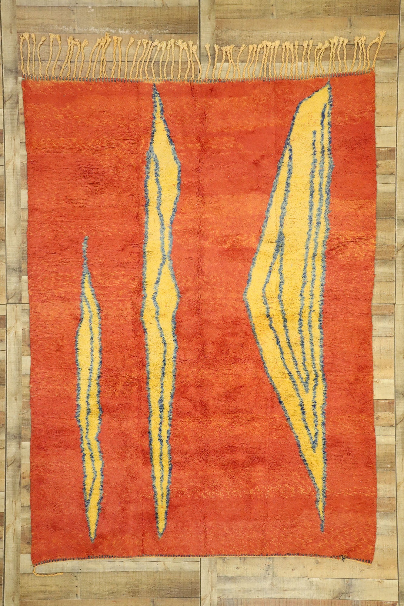 7 x 10 Modern Beni Mrirt Moroccan Rug 21055