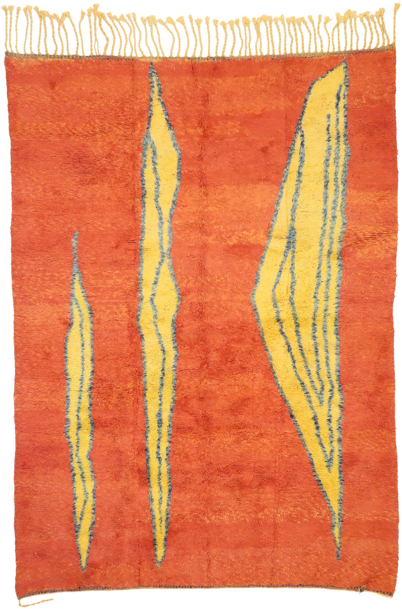 7 x 10 Modern Beni Mrirt Moroccan Rug 21055