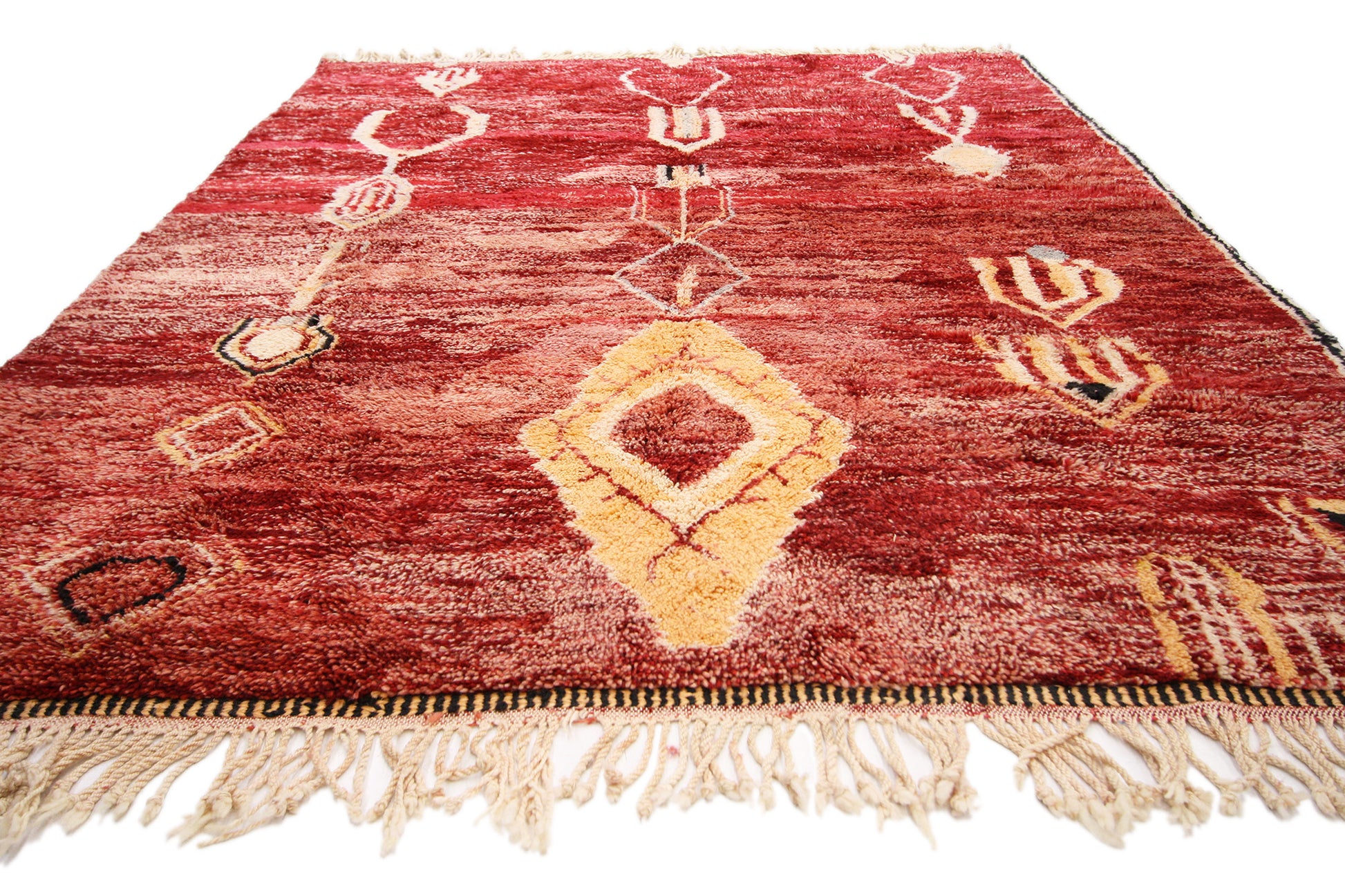 7 x 10 Vintage Red Beni Mrirt Moroccan Rug 20732