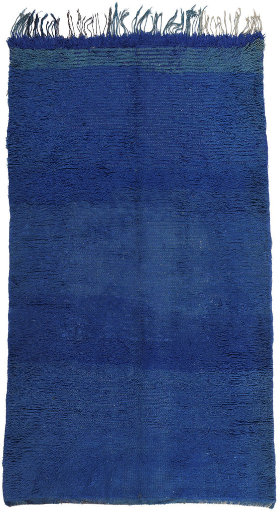 5 x 8 Vintage Blue Beni Mrirt Moroccan Rug 21773