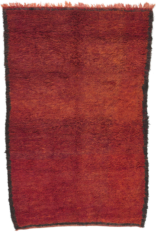 7 x 10 Vintage Red Beni Mrirt Moroccan Rug 20961