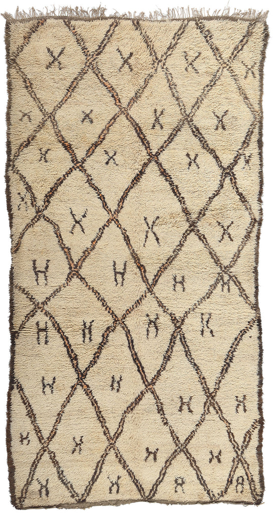 6 x 12 Vintage Moroccan Beni Ourain Rug 20656