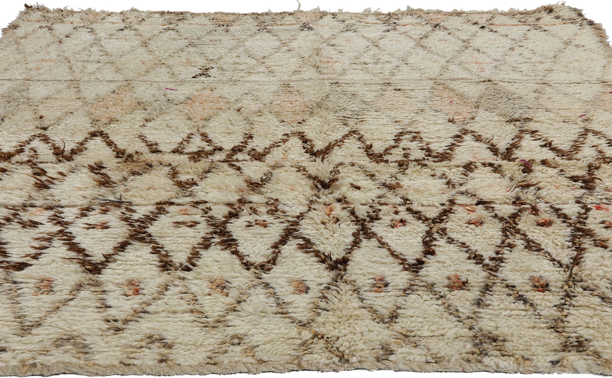 5 x 7 Vintage Neutral Moroccan Beni Ourain Rug 21719