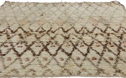 5 x 7 Vintage Neutral Moroccan Beni Ourain Rug 21719