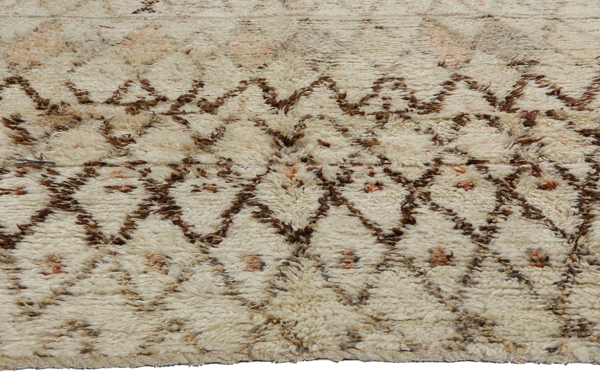 5 x 7 Vintage Neutral Moroccan Beni Ourain Rug 21719