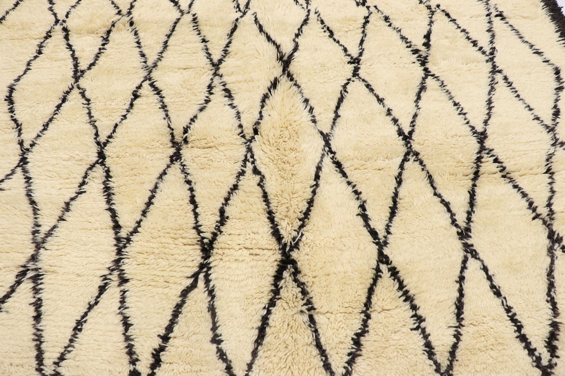 6 x 7 Vintage Moroccan Beni Ourain Rug 21349