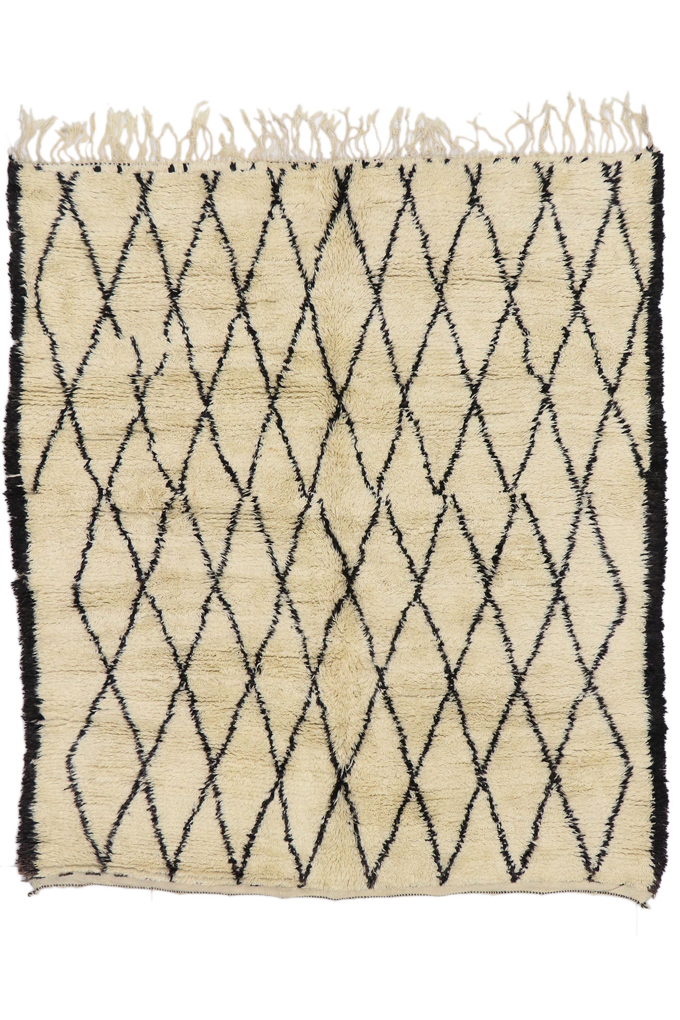 6 x 7 Vintage Moroccan Beni Ourain Rug 21349