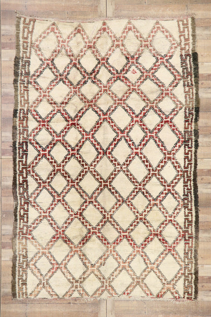 7 x 10 Vintage Moroccan Beni Ourain Rug 21411