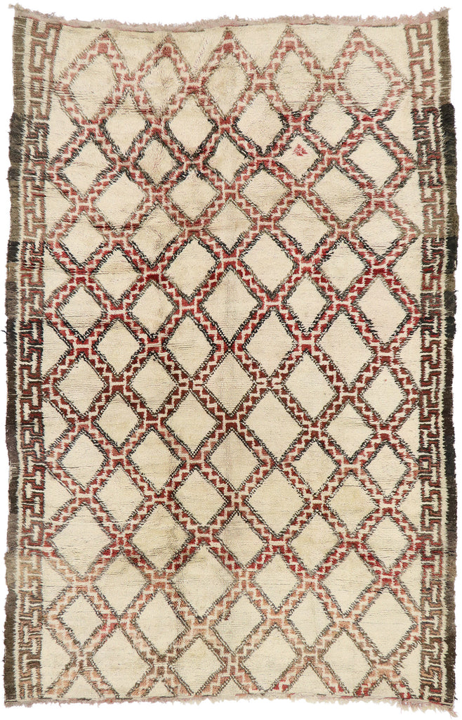 7 x 10 Vintage Moroccan Beni Ourain Rug 21411