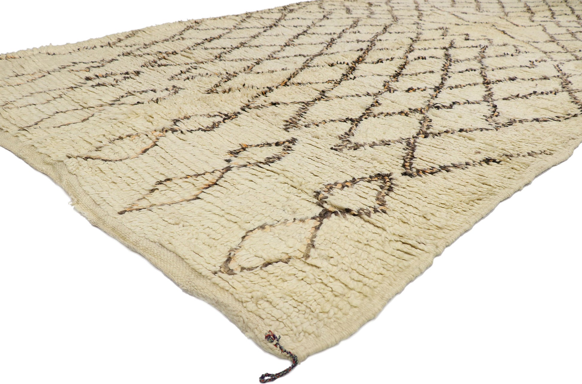 7 x 13 Vintage Moroccan Beni Ourain Rug 21348