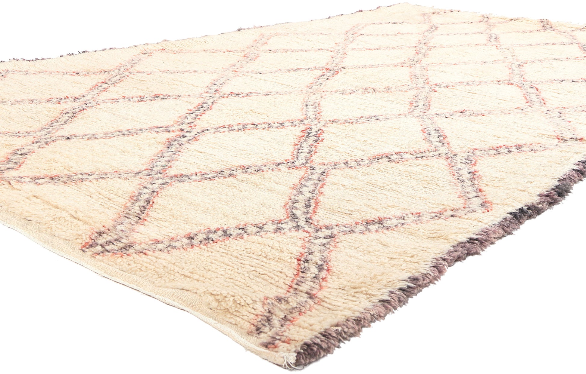 6 x 10 Vintage Moroccan Beni Ourain Rug 74512