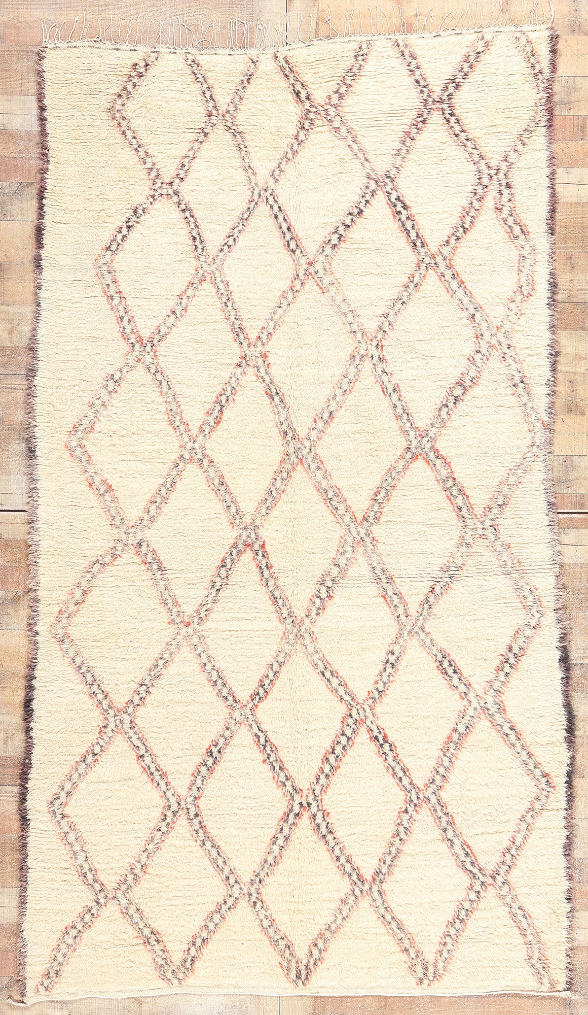 6 x 10 Vintage Moroccan Beni Ourain Rug 74512