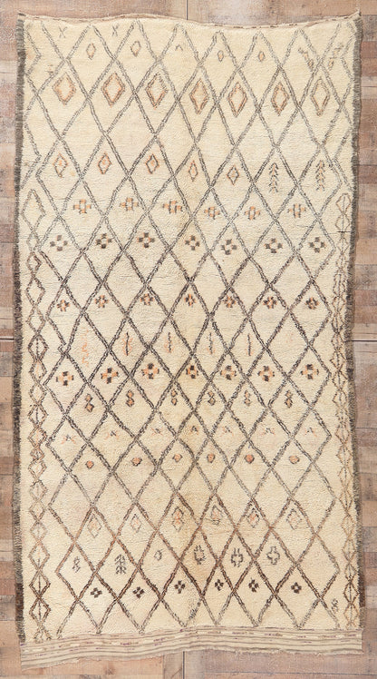 6 x 10 Vintage Moroccan Beni Ourain Rug 21400