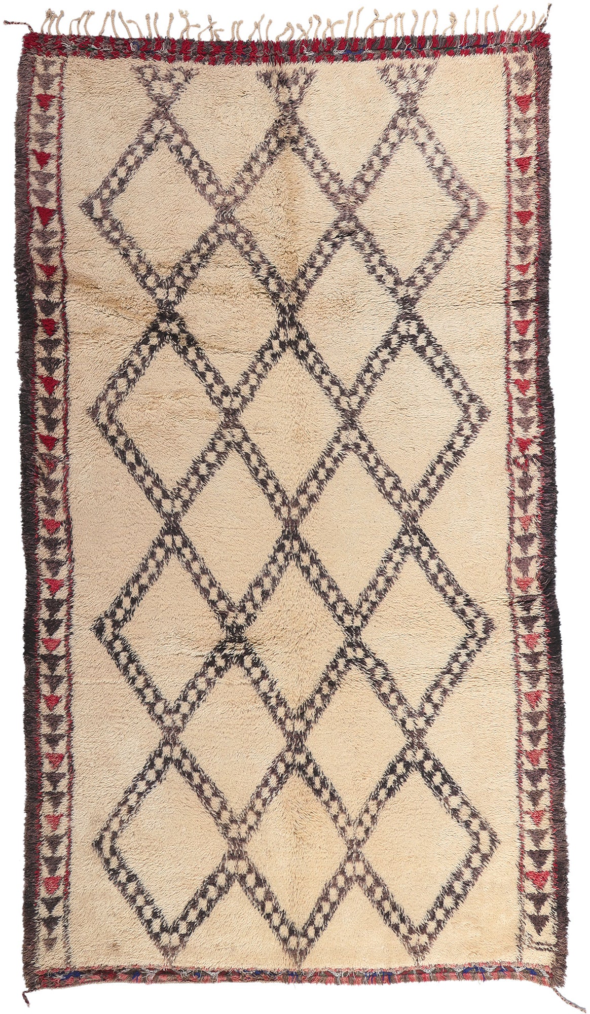 6 x 11 Vintage Moroccan Beni Ourain Rug 20771