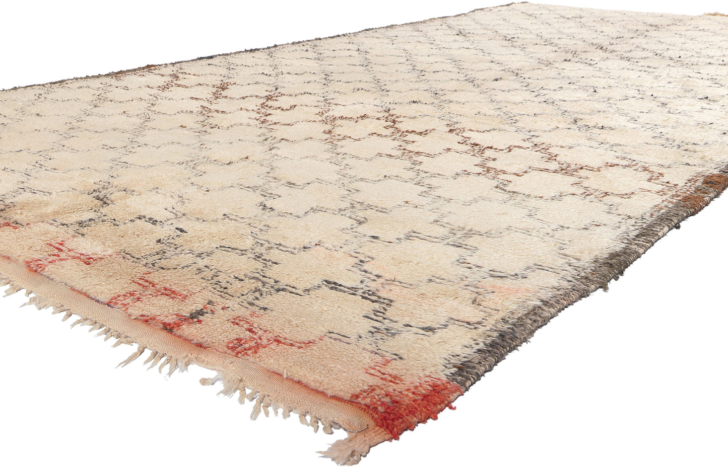 6 x 13 Vintage Moroccan Beni Ourain Rug 21004