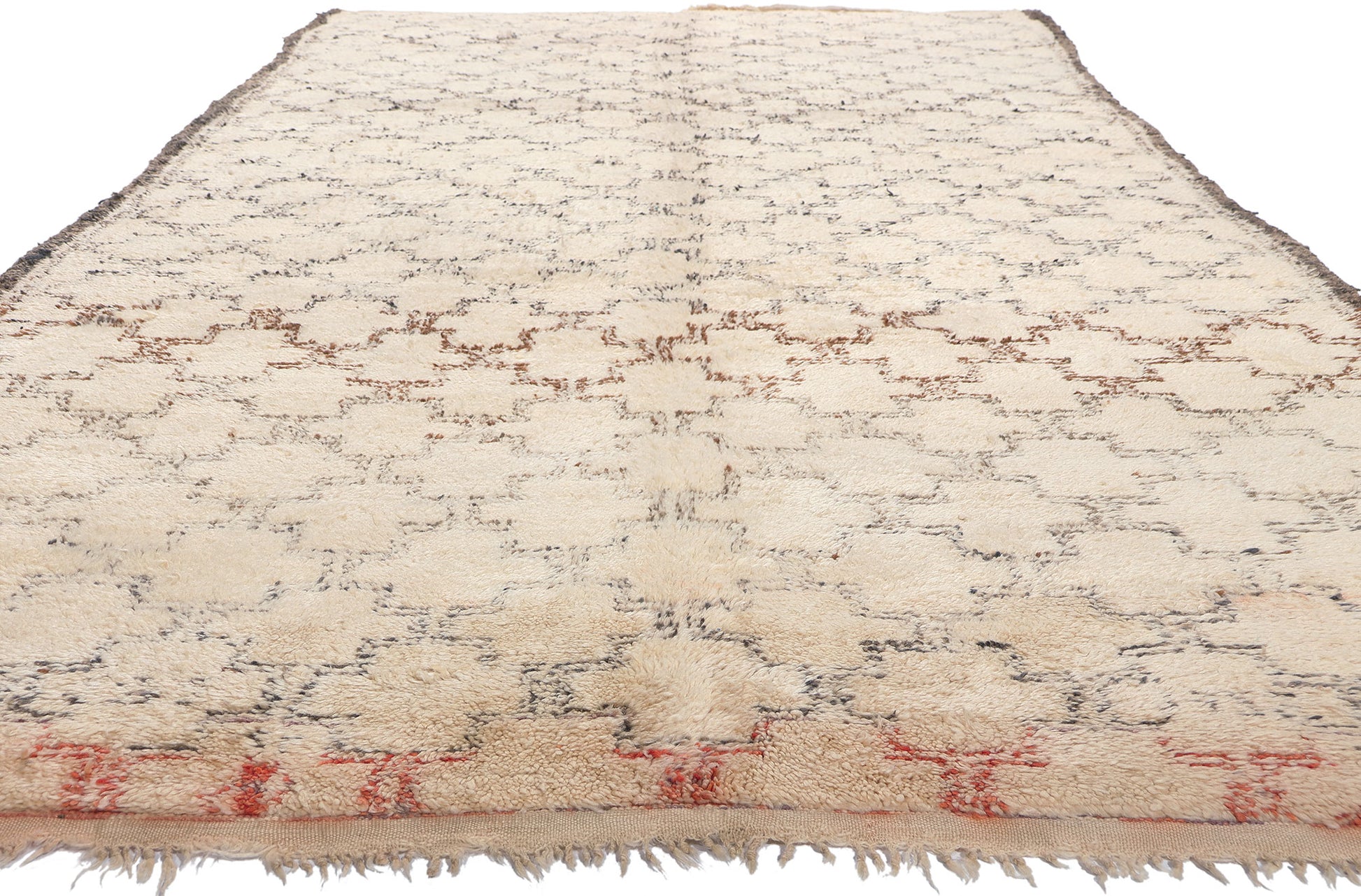 6 x 13 Vintage Moroccan Beni Ourain Rug 21004