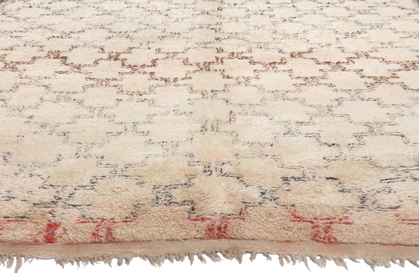 6 x 13 Vintage Moroccan Beni Ourain Rug 21004