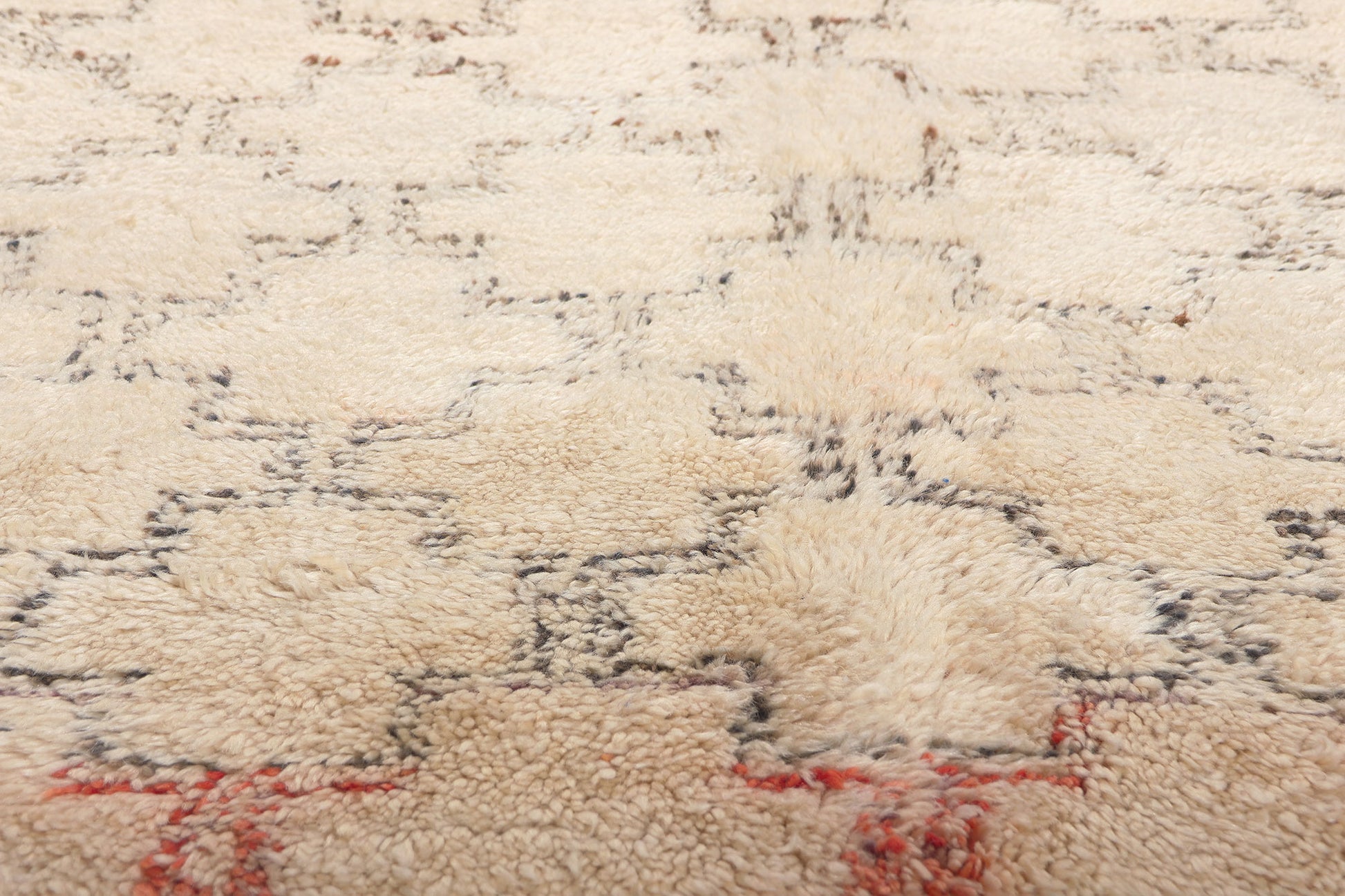 6 x 13 Vintage Moroccan Beni Ourain Rug 21004