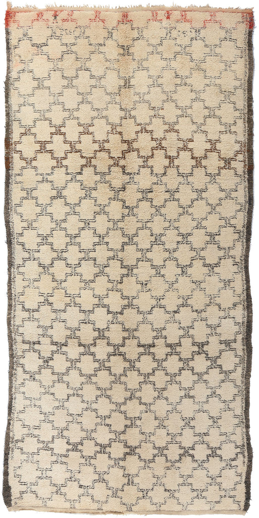 6 x 13 Vintage Moroccan Beni Ourain Rug 21004