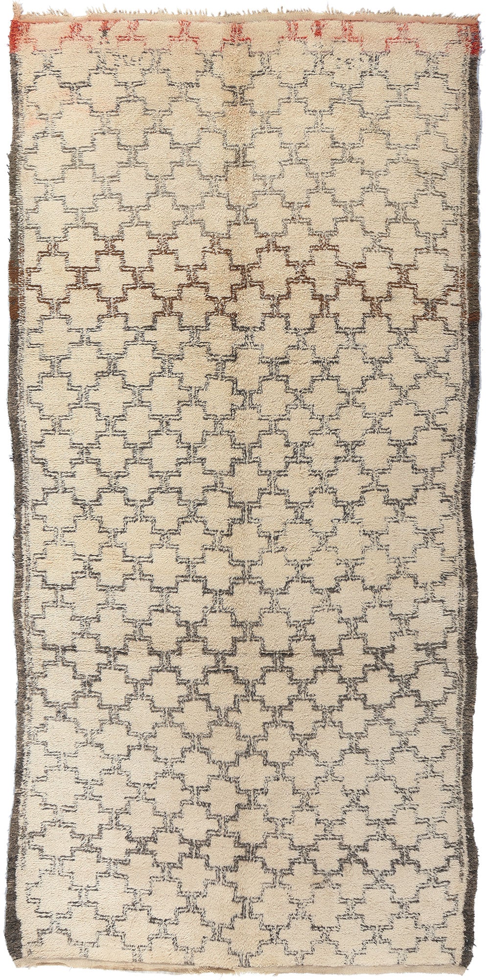 6 x 13 Vintage Moroccan Beni Ourain Rug 21004