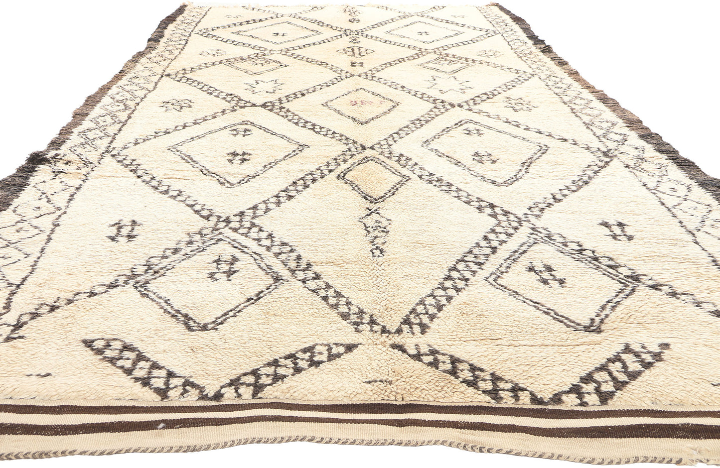 6 x 13 Vintage Moroccan Beni Ourain Rug 74733