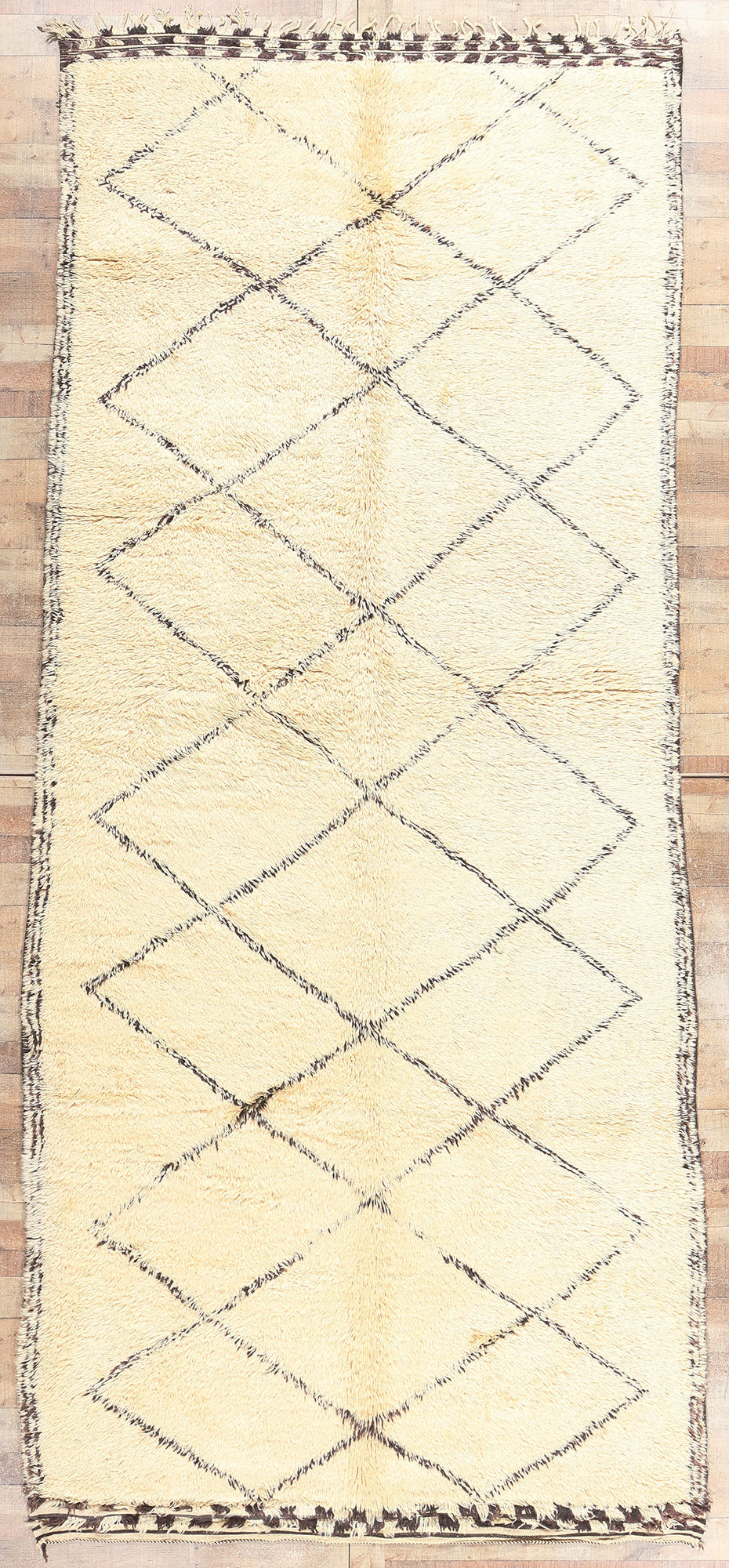 6 x 14 Vintage Moroccan Beni Ourain Rug 20346