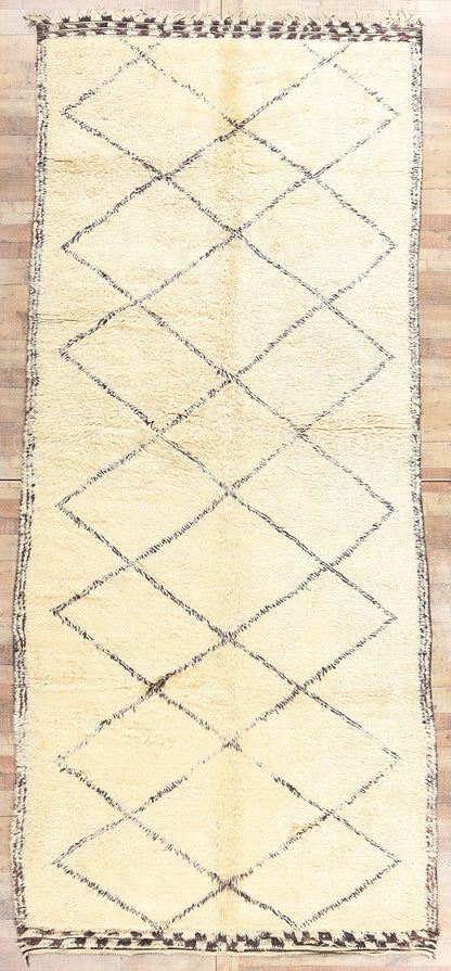 6 x 14 Vintage Moroccan Beni Ourain Rug 20346