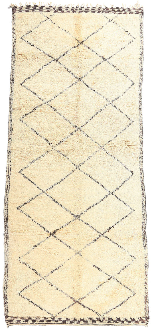 6 x 14 Vintage Moroccan Beni Ourain Rug 20346