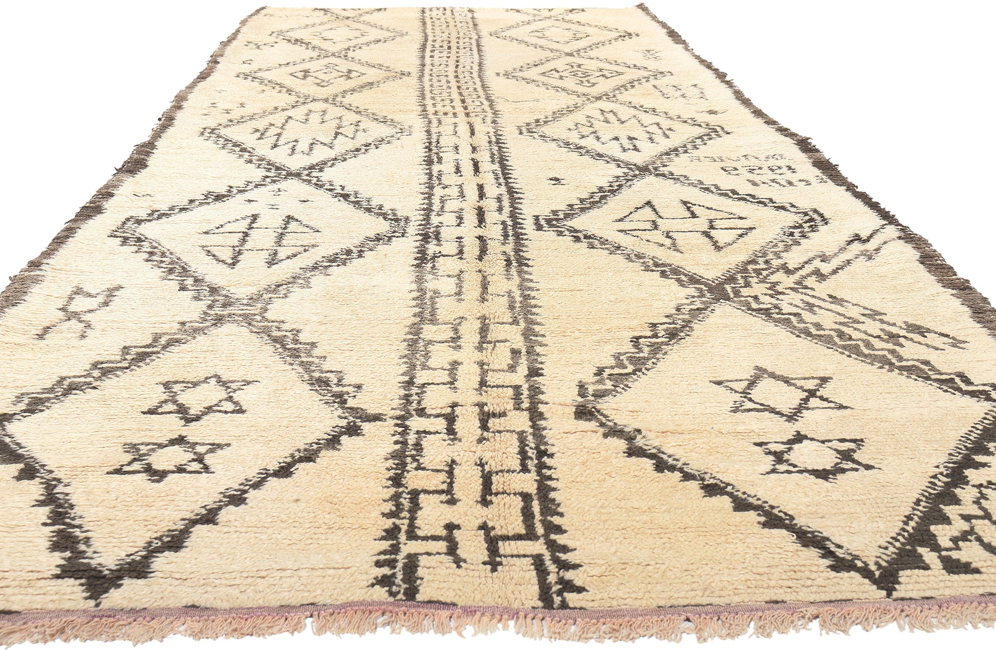 6 x 14 Vintage Moroccan Beni Ourain Rug 20046
