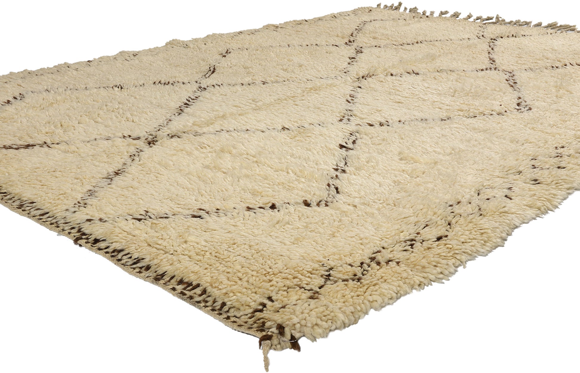 6 x 7 Vintage Moroccan Beni Ourain Rug 21748