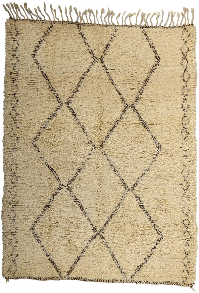 6 x 7 Vintage Moroccan Beni Ourain Rug 21748