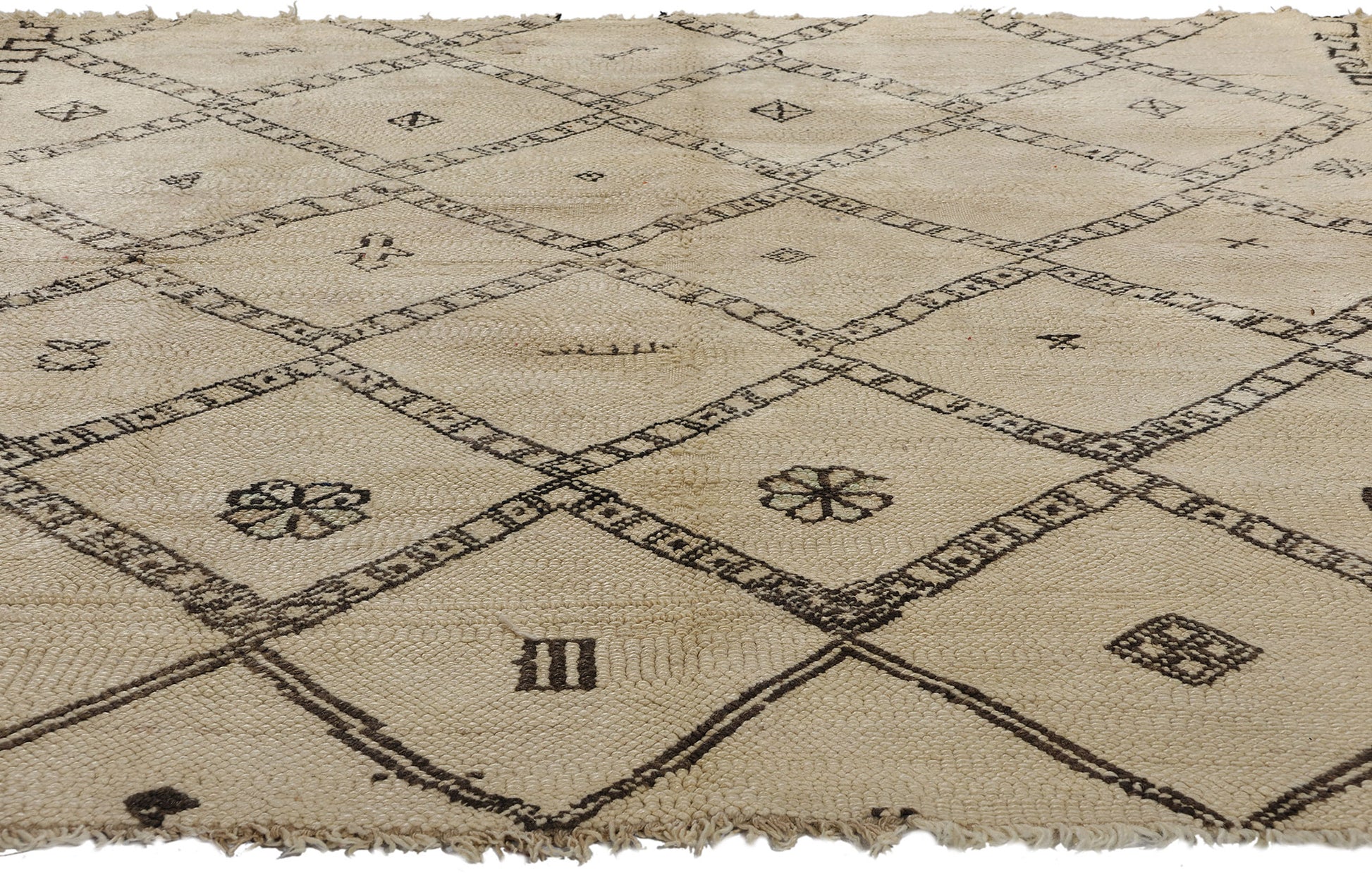 6 x 7 Vintage Moroccan Beni Ourain Rug 21765