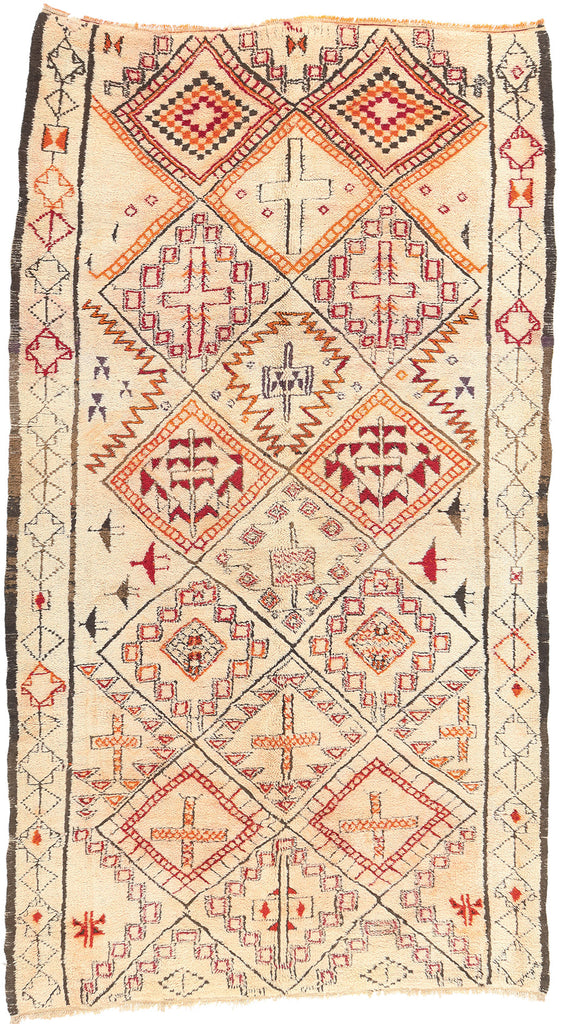 7 x 12 Vintage Moroccan Beni Ourain Rug 20243