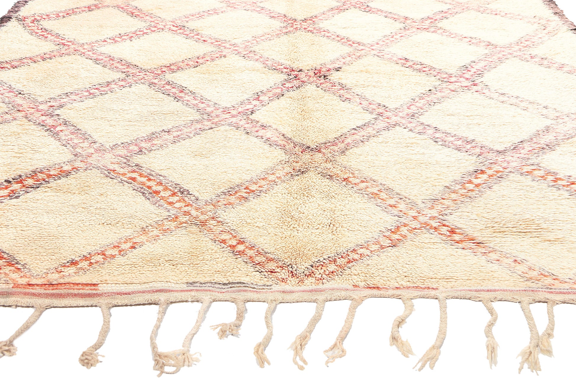 7 x 13 Vintage Beni Ourain Moroccan Rug 74537